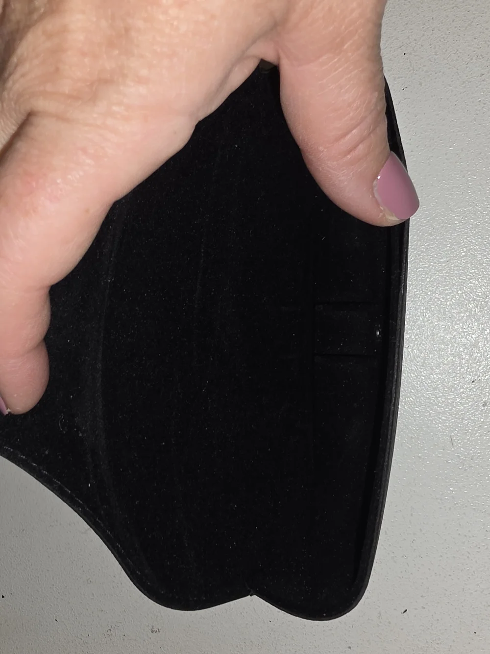 Ray-Ban Black Leather Sunglasses Case with Gold Logo